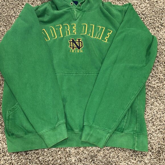 Vintage Notre Dame Irish Embroidered Logo 90s Team Edition Hoodie Sweatshirt - Picture 6 of 6